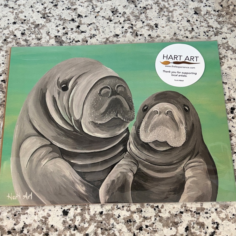 Hart Art 11x14 Manatee print